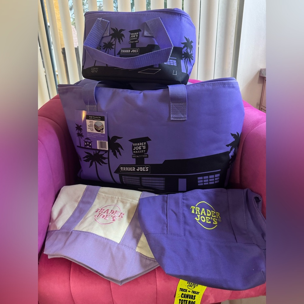 Trader Joe's Purple Tote Set